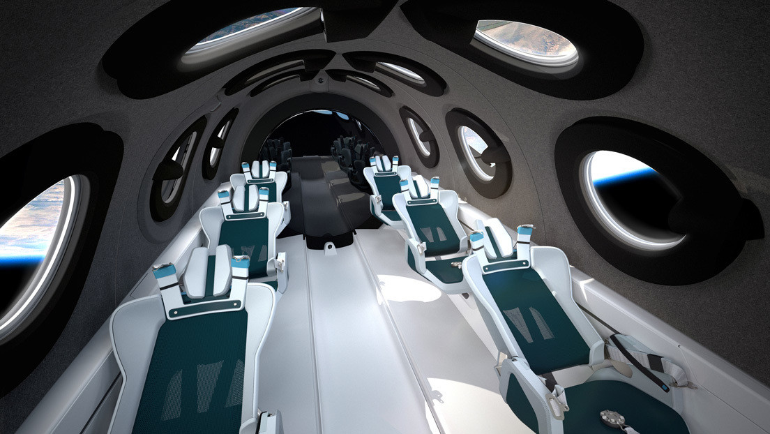 Virgin Galactic revela el interior de su nave suborbital que llevará turistas al espacio