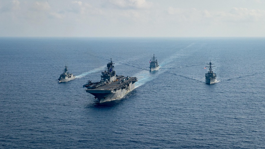 EE.UU., Japón y Australia realizan ejercicios navales conjuntos en el mar de China Meridional