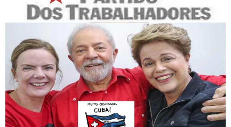 PT-Brasil agradece a Cuba por atenciones brindadas a Lula