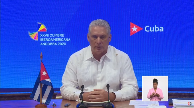 Díaz-Canel en Cumbre Iberoamericana: Cuba mantiene invariable su política solidaria y de cooperación
