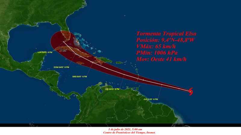 Se forma la tormenta tropical Elsa