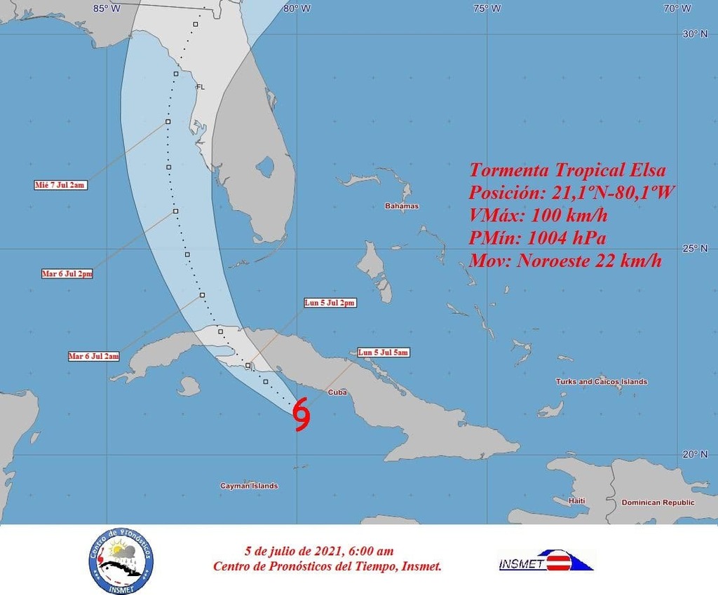 Aviso de Ciclón Tropical No. 22: Elsa se aproxima a las costas de Matanzas