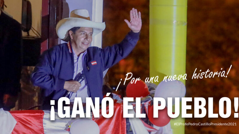 Felicita Díaz-Canel a presidente electo de Perú, Pedro Castillo