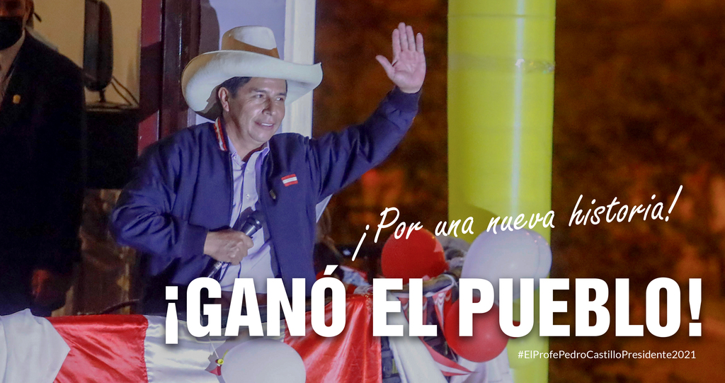 Felicita Díaz-Canel a presidente electo de Perú, Pedro Castillo