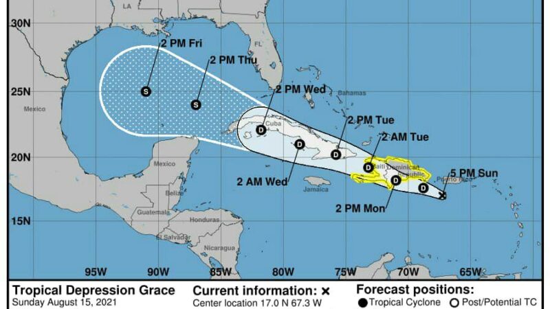 Aviso de Ciclón Tropical No.6: Grace se aproxima a La Española