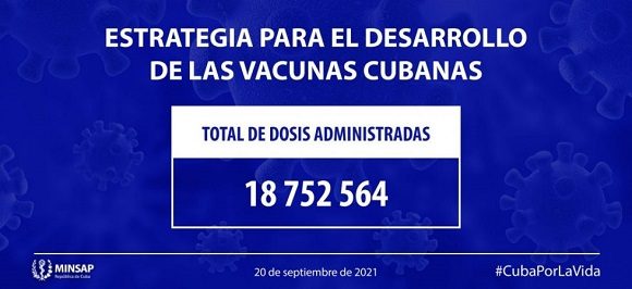 Más de 8.5 millones de cubanos recibieron al menos una dosis de vacunas contra la COVID-19