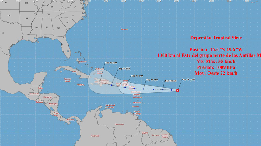 Se forma la séptima depresión tropical