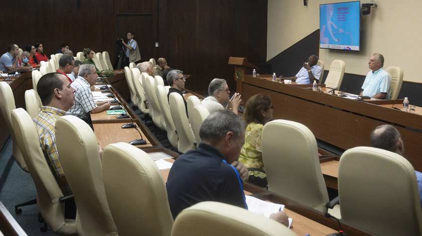 Puntualiza Díaz-Canel medidas frente a evento hidrometeorológico