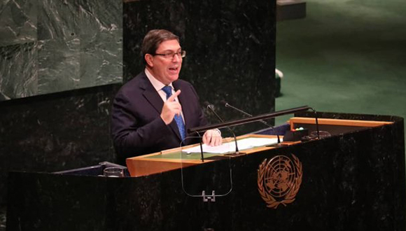 Canciller cubano intervendrá hoy en segmento de alto nivel de la Asamblea General de Naciones Unidas