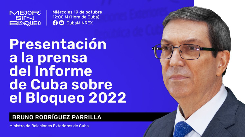 Presentará Cuba hoy informe sobre impacto del bloqueo