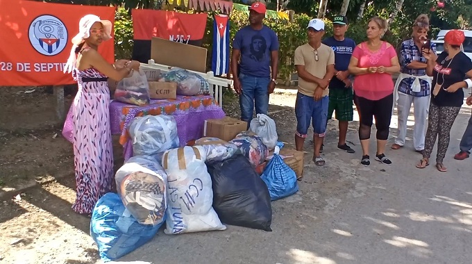 Envían los CDR de Las Tunas donativo solidario a Pinar del Río