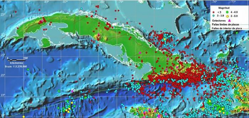 Sismicidad normal en Cuba durante el 2022
