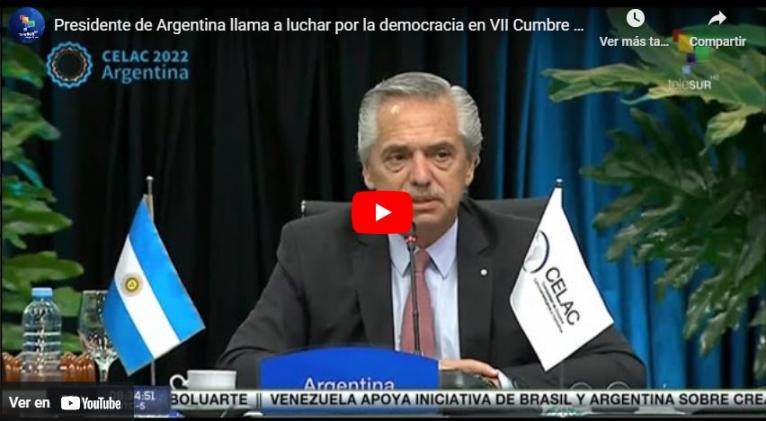 CELAC: Presidente argentino condenó bloqueo de EE.UU. a Cuba (+ VIDEO)