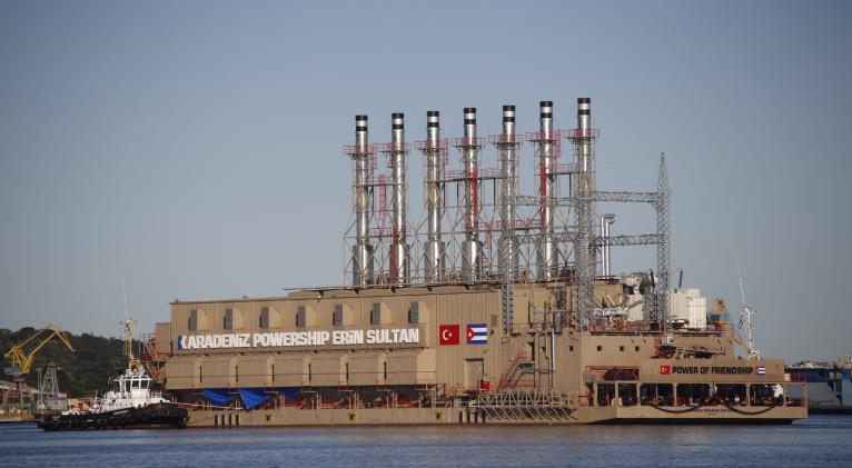 Llega a Santiago de Cuba Central Eléctrica Flotante de Türkiye
