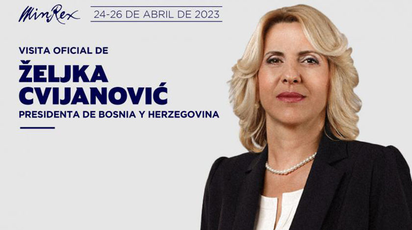 Arriba a Cuba presidenta de Bosnia y Herzegovina