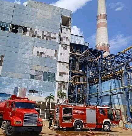 Reportan incendio en termoeléctrica de Santa Cruz del Norte