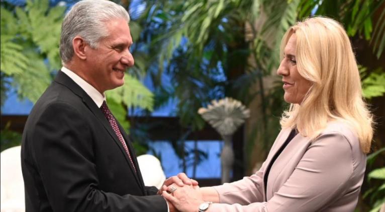 Presidente de Cuba recibió a su homóloga de Bosnia y Herzegovina