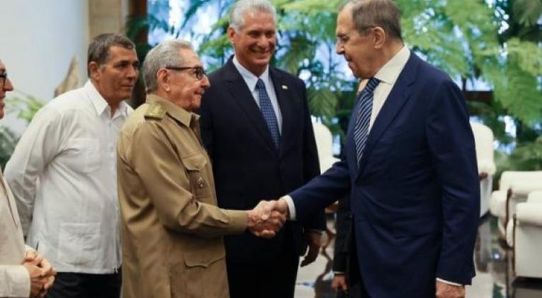 Raúl Castro y Díaz-Canel reciben a Canciller ruso Serguéi Lavrov