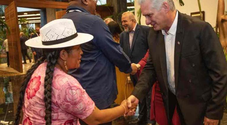 Díaz-Canel recibió a participantes en reunión del G77 y FITCuba 2023