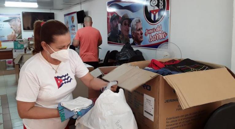 Reúnen en La Habana donaciones solidarias para damnificados