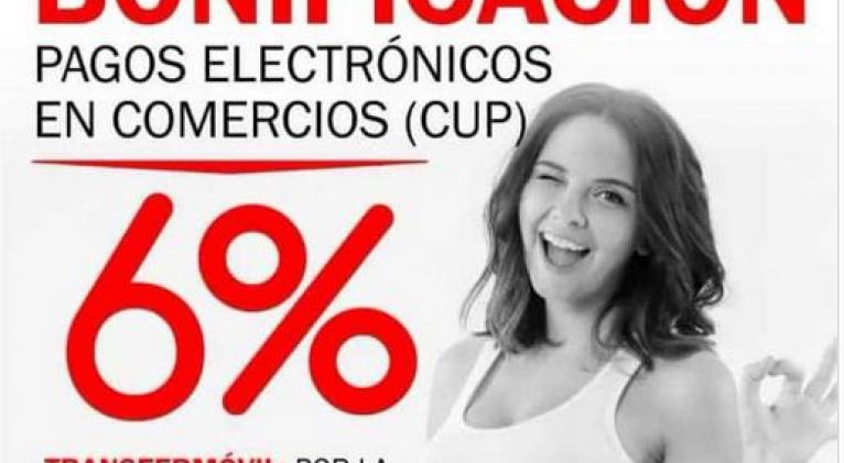 Informan bonificación del 6% en pagos electrónicos desde hoy