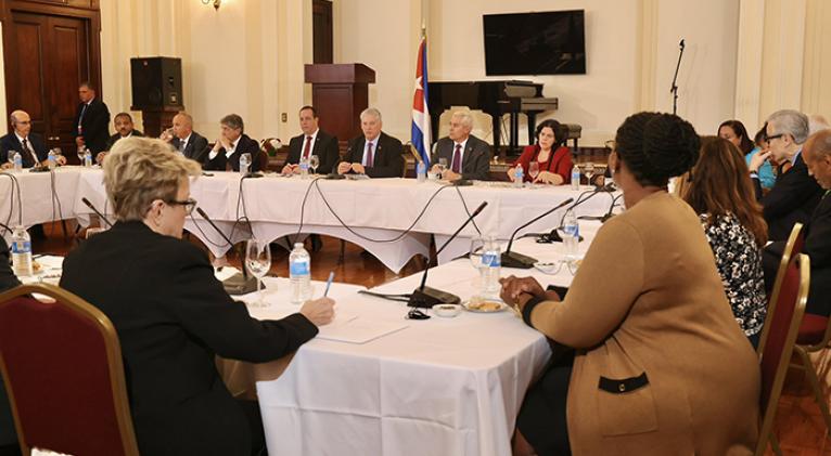 Dialogó Díaz-Canel con profesionales de Salud Pública en EE.UU.