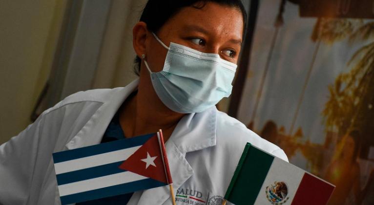 Emotiva y alta valoración de México a médicos cubanos