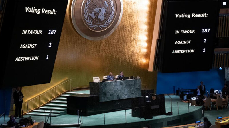 Rechazo mayoritario al bloqueo a Cuba en la Asamblea General de la ONU