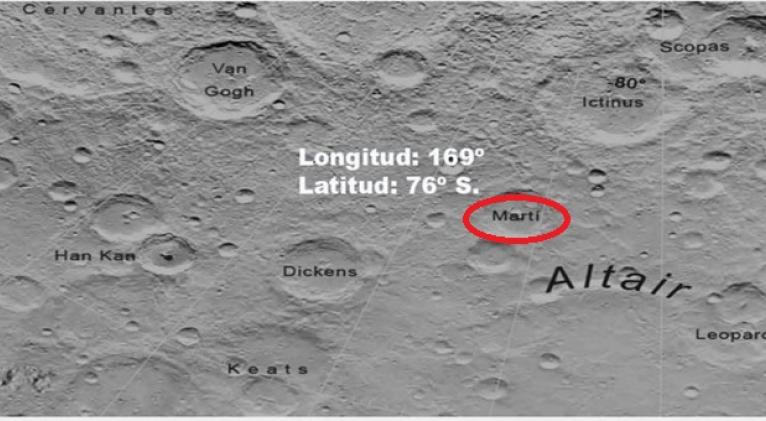 Martí también de cara al sol en el planeta Mercurio