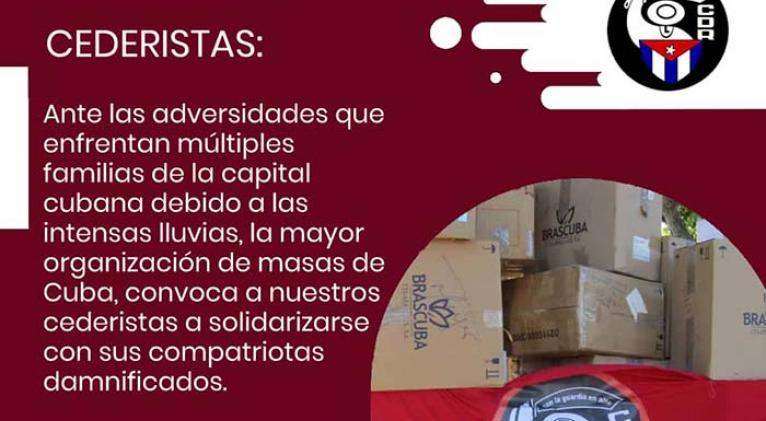 Llaman los CDR a solidaridad con damnificados por intensas lluvias