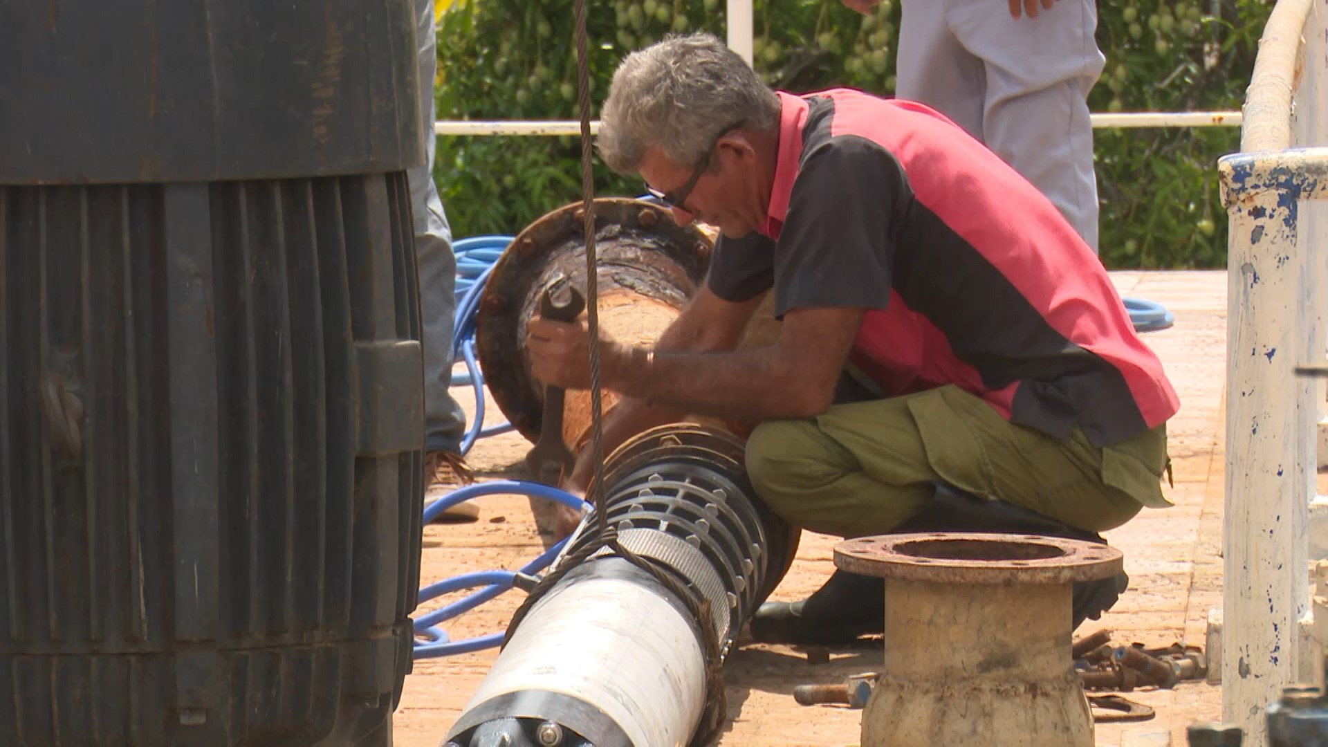 Instalan en potabilizadora de El Rincón nueva bomba que beneficia el abasto de agua a Las Tunas