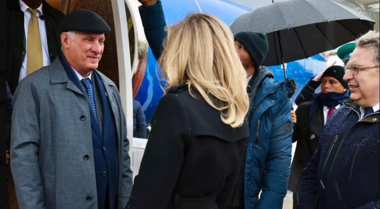 Arribó a Rusia Presidente cubano en visita de trabajo