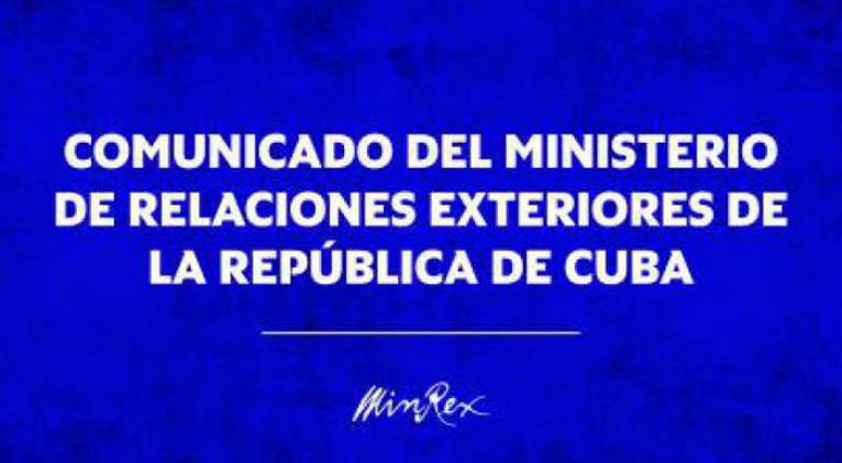 Comunicado de la Cancillería cubana