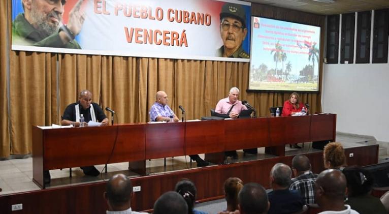 Preside Díaz-Canel pleno partidista de Sancti Spíritus