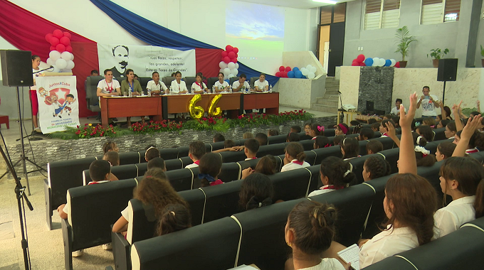 Celebran en Las Tunas Asamblea Municipal de la Organización de Pioneros José Martí