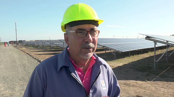 Continúan tareas de montaje en el parque fotovoltaico Nuena Línea de Puerto Padre