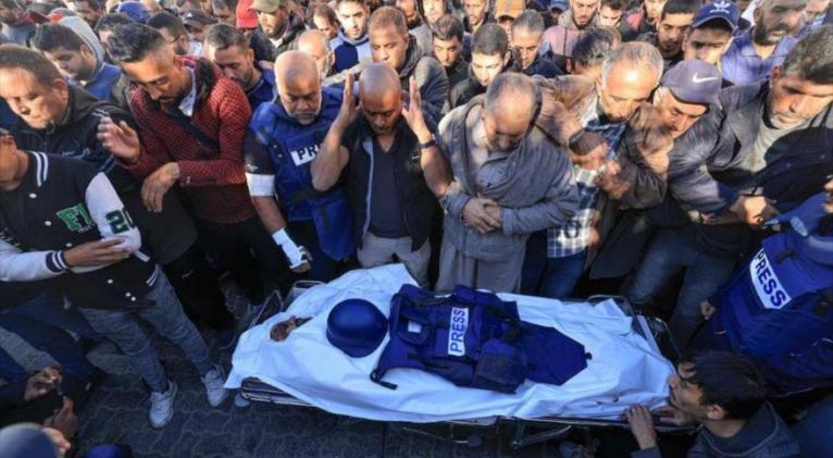 Más periodistas muertos en Gaza que en guerras mundiales juntas