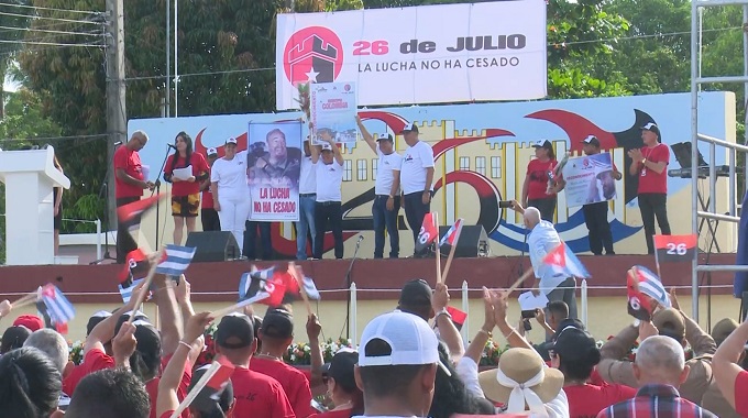 Celebran en el municipio de Colombia acto provincial por el 26 de Julio