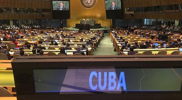 Resonó apoyo a Cuba en Asamblea General de Naciones Unidas