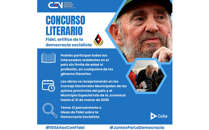 Convocan a concurso sobre Fidel y la democracia socialista