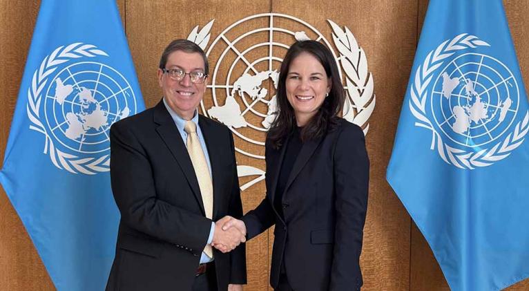 Canciller de Cuba se reúne con Presidenta de Asamblea General de ONU