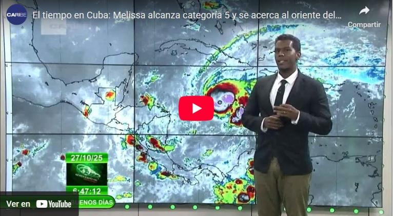 AVISO DE CICLÓN TROPICAL No. 14. Melissa se convierte en huracán Categoría 5