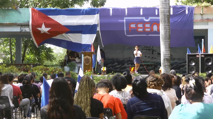 Realizado en Las Tunas acto regional oriental por el aniversario 55 de la FEEM