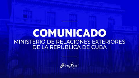 Comunicado del Ministerio de Relaciones Exteriores