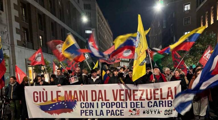 Rechazan en Italia narrativa contra Venezuela tras ataque de EE.UU.