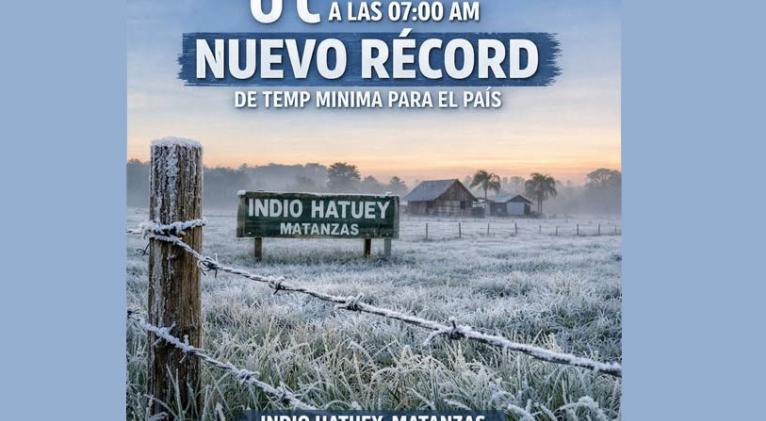 Récord de temperatura mínima en Cuba: 0 grados Celsius