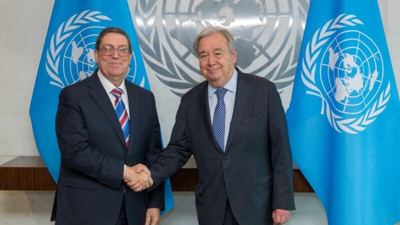 António Guterres recibió a canciller de Cuba
