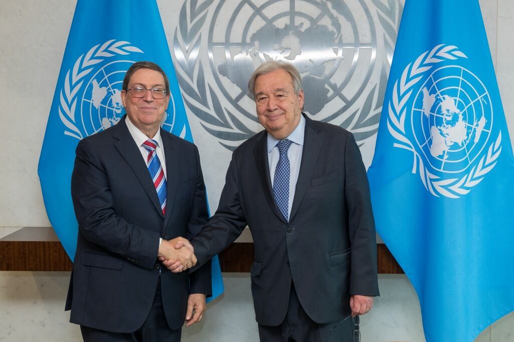 António Guterres recibió a canciller de Cuba