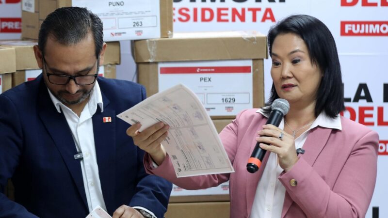 Keiko Fujimori gana elecciones en Perú con el ciento por ciento del conteo de votos