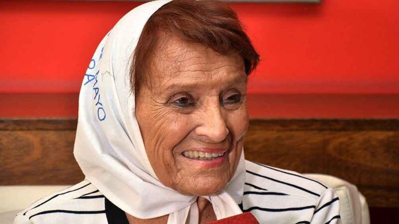 Cuba lamenta fallecimiento de Taty Almeida, Madre de Plaza de Mayo